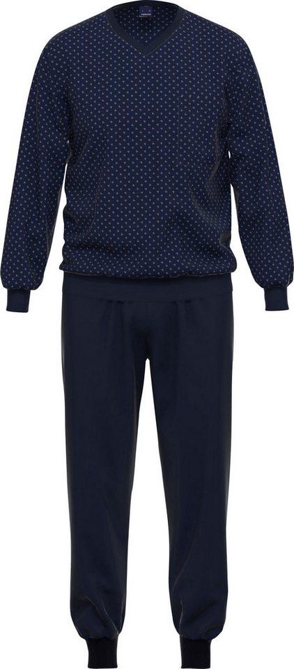 Ammann Pyjama Bio Herren-Schlafanzug Single-Jersey gemustert von Ammann