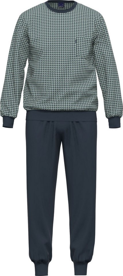 Ammann Pyjama Bio Herren-Schlafanzug Single-Jersey gemustert von Ammann