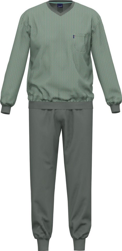 Ammann Pyjama Bio Herren-Schlafanzug Single-Jersey gemustert von Ammann
