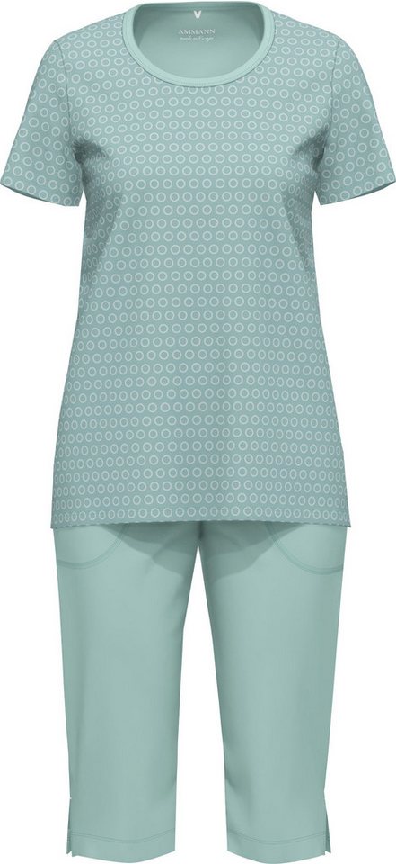 Ammann Pyjama Bio Damen-Schlafanzug Single-Jersey gemustert von Ammann