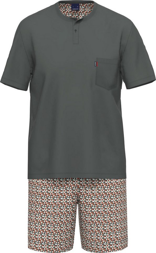 Ammann Pyjama Bio Herren-Shorty Single-Jersey gemustert Ammann Pyjama Bio Herren-Shorty Single-Jersey gemustert von Ammann