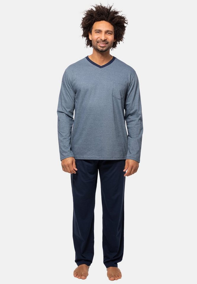 Ammann Pyjama Organic Cotton (Set, 2 tlg) Schlafanzug - Baumwolle - Set aus Langarm Shirt und langer Hose von Ammann