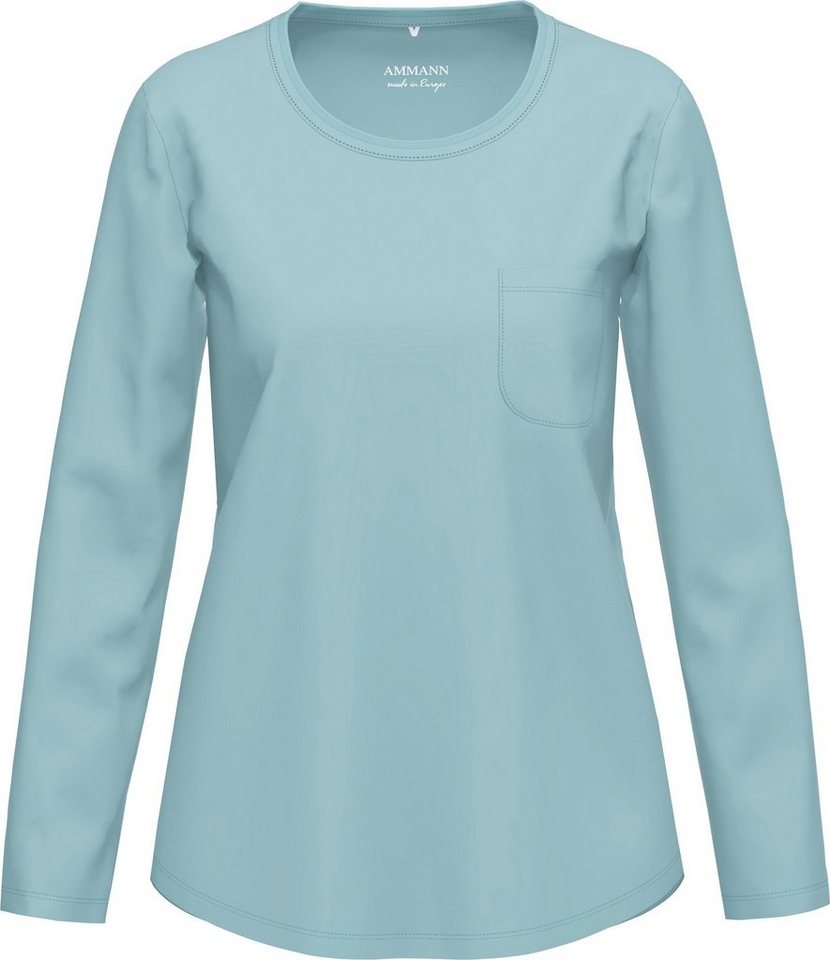 Ammann Pyjamaoberteil Damen-Langarmshirt Single-Jersey Uni von Ammann