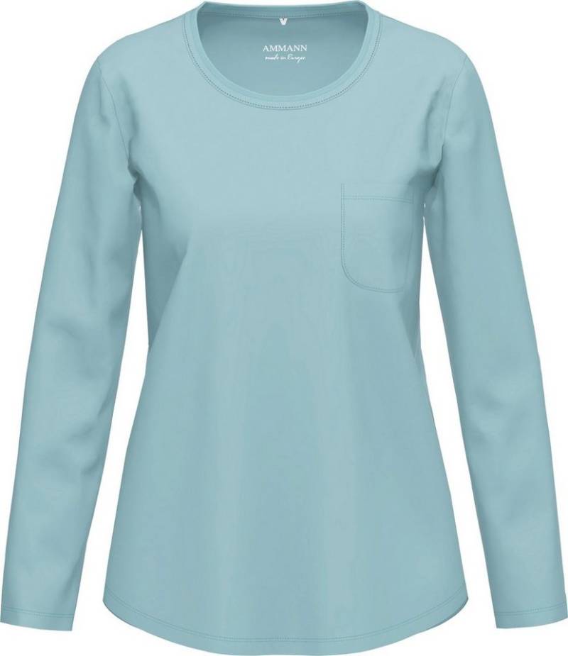 Ammann Pyjamaoberteil Damen-Langarmshirt Single-Jersey Uni von Ammann