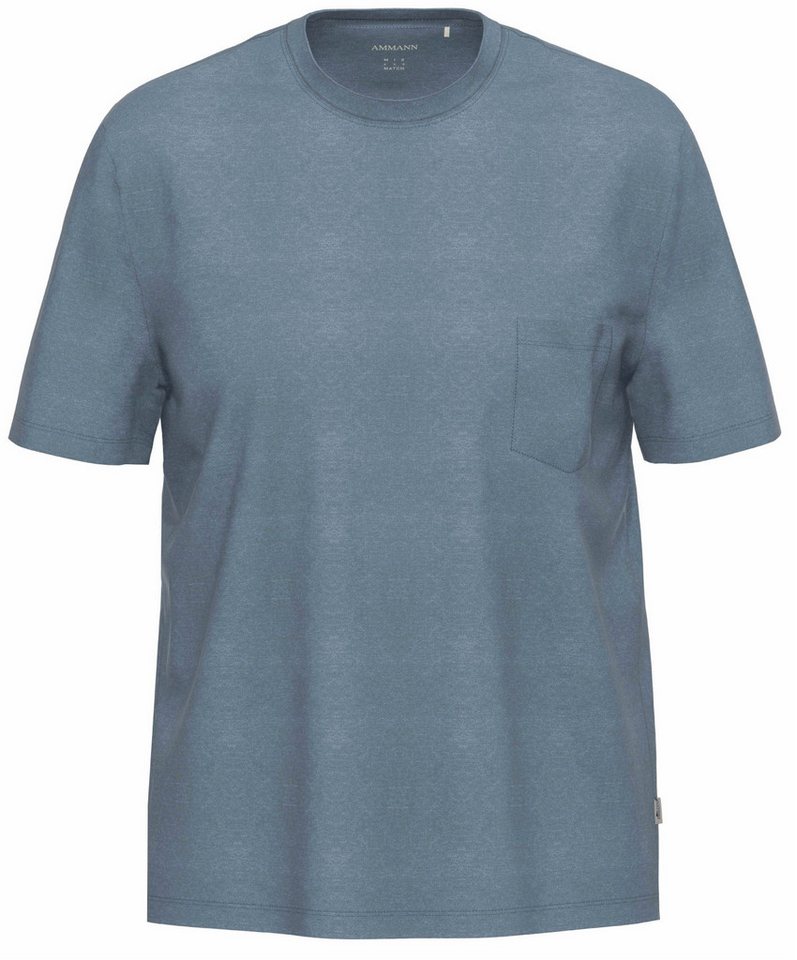 Ammann Pyjamaoberteil Herren Pyjamashirt mit kurzem Arm (1-tlg) Baumwolle von Ammann