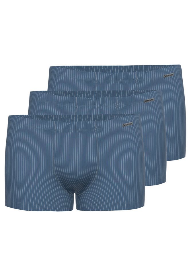 Ammann Retro Boxer 3er Pack Smart & Stripes (Spar-Set, 3-St) Retro Short / Pant - Baumwolle - ohne Eingriff - Atmungsaktiv von Ammann