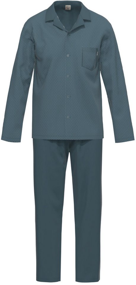 Ammann Schlafanzug Herren Pyjama geknöpft (2 tlg) Baumwolle von Ammann