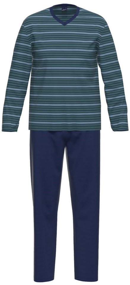 Ammann Schlafanzug Herren Pyjama lang (2 tlg) Baumwolle von Ammann