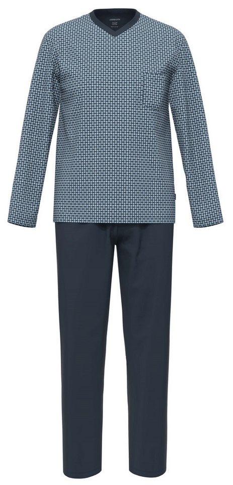 Ammann Schlafanzug Herren Pyjama lang (2 tlg) Baumwolle von Ammann