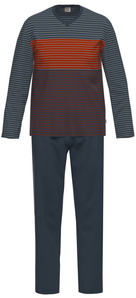 Ammann Schlafanzug Herren Pyjama lang (2 tlg) Baumwolle von Ammann