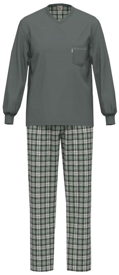 Ammann Schlafanzug Herren Pyjama lang (2 tlg) Baumwolle von Ammann