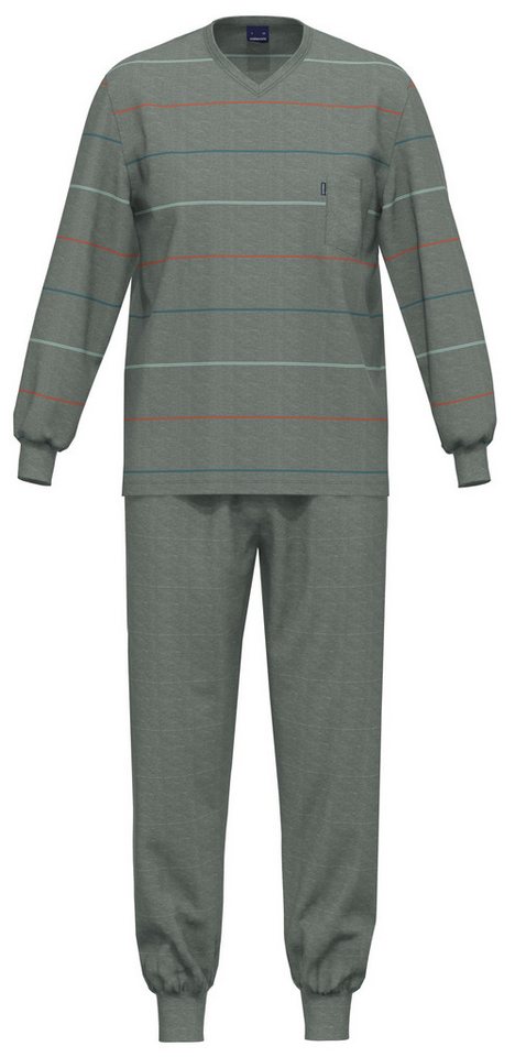 Ammann Schlafanzug Herren Pyjama mit Bündchen (2 tlg) Baumwolle von Ammann
