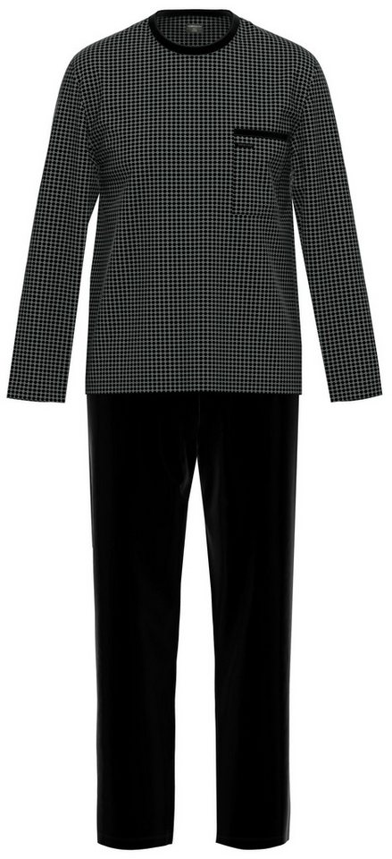 Ammann Schlafanzug Herren Schlafanzug Chain lang Rundhals von Ammann