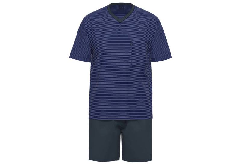 Ammann Schlafanzug Herren Schlafanzug kurz V-Ausschnitt aus Bio-Baumwolle von Ammann