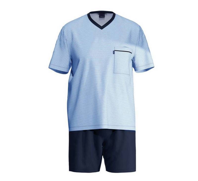 Ammann Schlafanzug Herren Schlafanzug kurz hellblau aus Bio-Baumwolle von Ammann