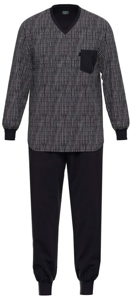 Ammann Schlafanzug Herren Schlafanzug mit Bündchen (2 tlg) Baumwolle von Ammann