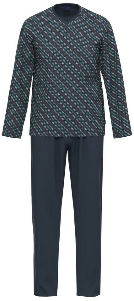 Ammann Schlafanzug Herren Schlafanzug mit langem Arm (2 tlg) Baumwolle von Ammann