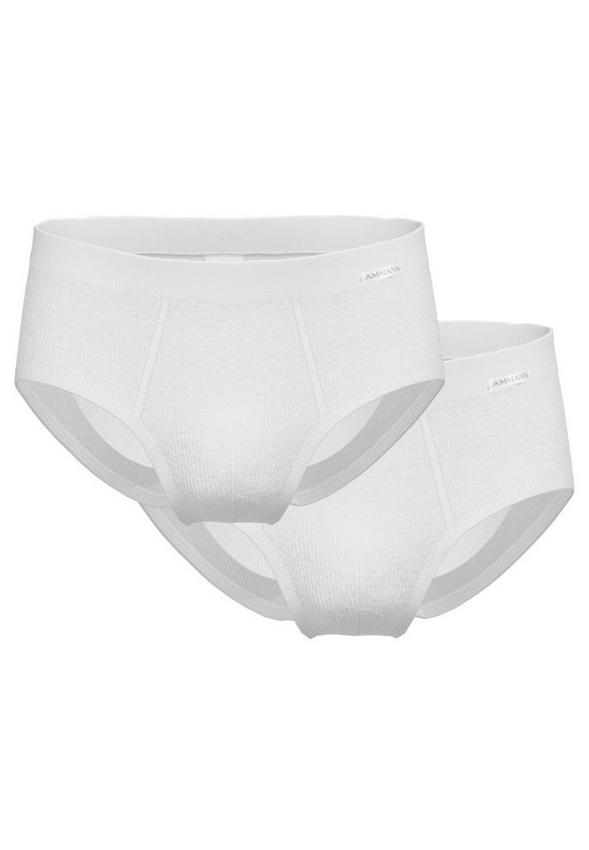 Ammann Slip 2er Pack Organic Cotton Doppelripp (Spar-Set, 2-St) Slip / Unterhose - Baumwolle - mit Eingriff - Weiche Bio-Baumwolle von Ammann