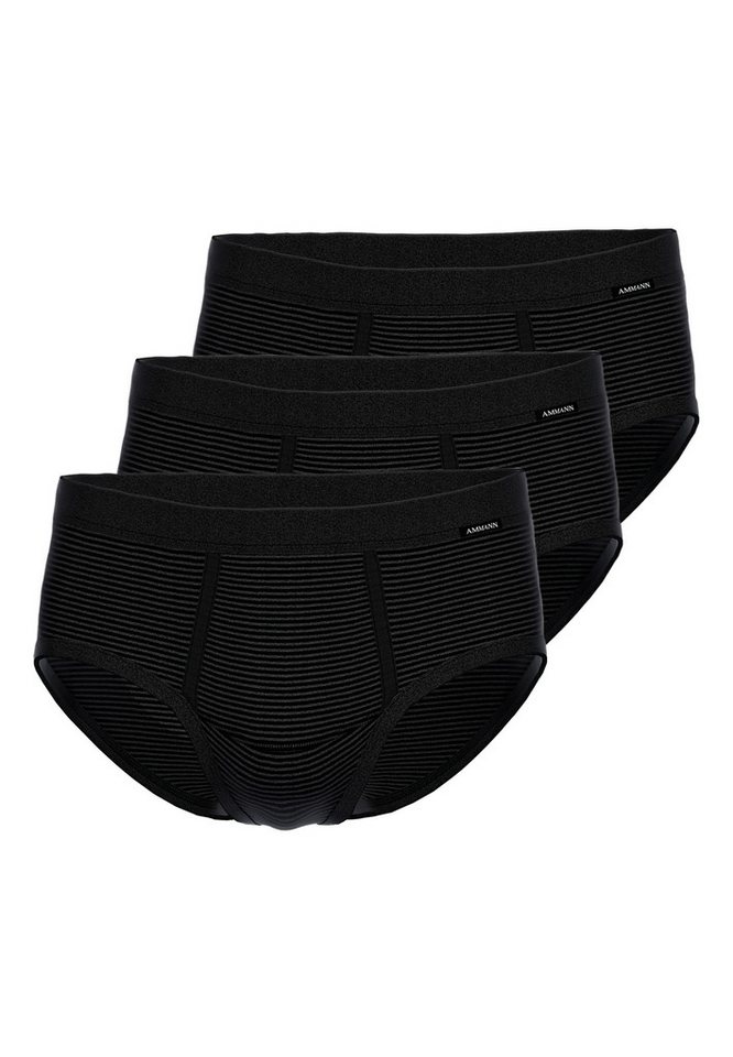 Ammann Slip 3er Pack Jeans Feinripp (Spar-Set, 3-St) Slip / Unterhose - Baumwolle - mit Eingriff von Ammann