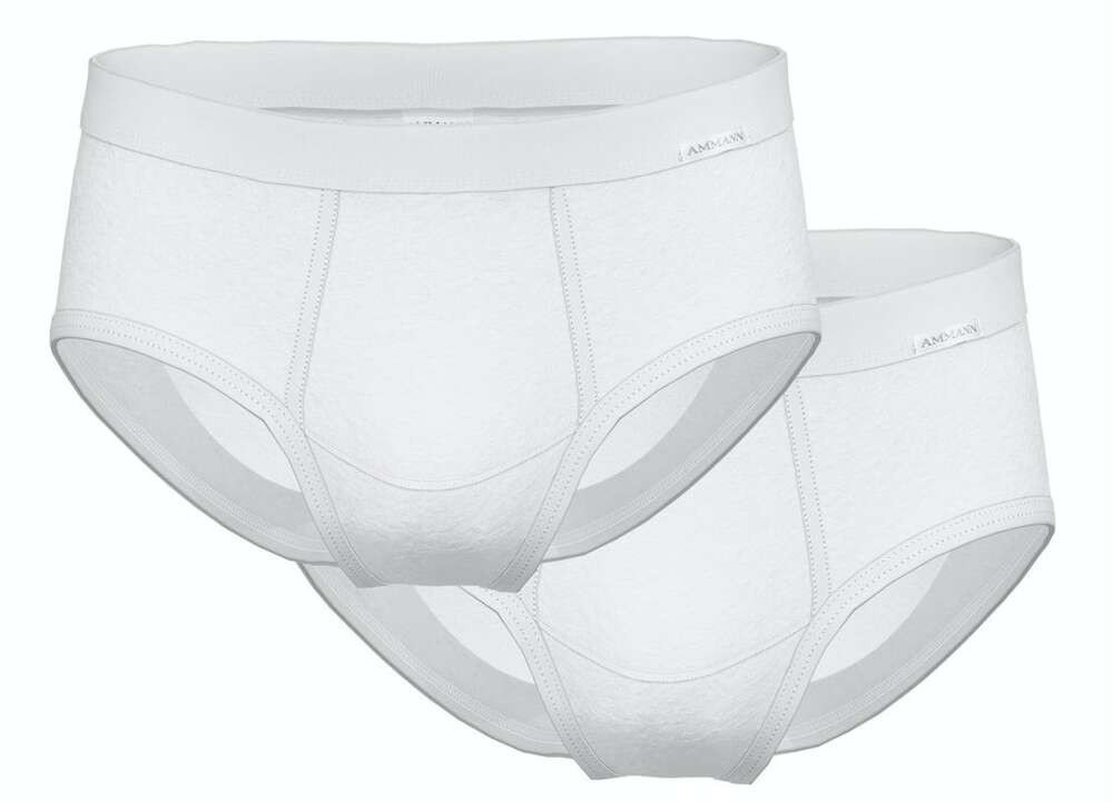 Ammann Slip mit Eingriff Feinripp (4er Vorteilspack) 100% natürliche Baumwoll-Qualität von Ammann