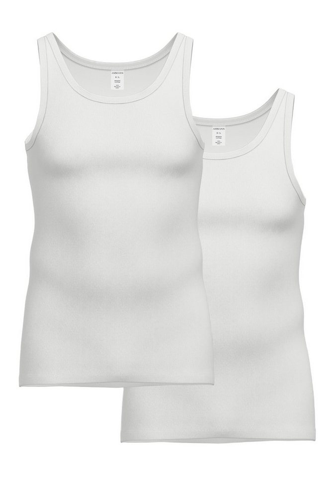 Ammann Unterhemd 2er Pack Organic Cotton Doppelripp (Spar-Set, 2-St) Unterhemd / Tanktop - Baumwolle - Weiche Bio-Baumwolle von Ammann