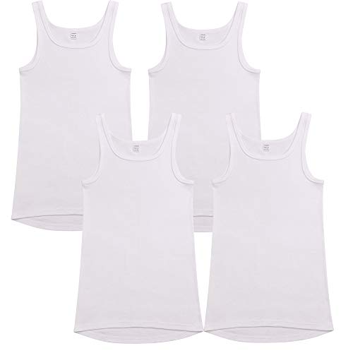 Ammann Unterhemden für Herren, 4er Pack (2x2), Feinripp (L / 6, Weiß) von Ammann