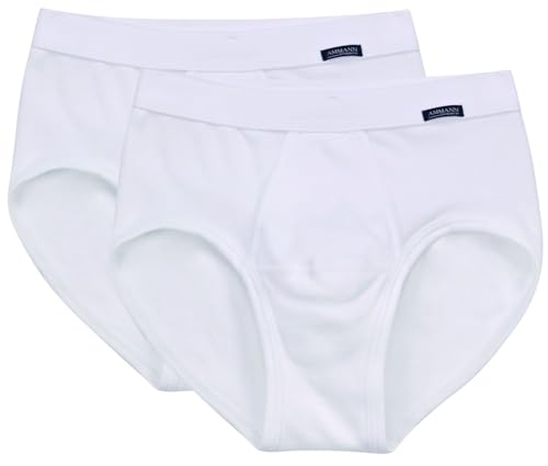 Herren Feinripp Slip mit Eingriff 2er-Pack weiß 6 von Ammann