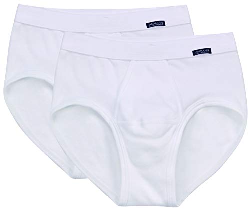 Herren Feinripp Slip mit Eingriff 2er-Pack weiß 8 von Ammann