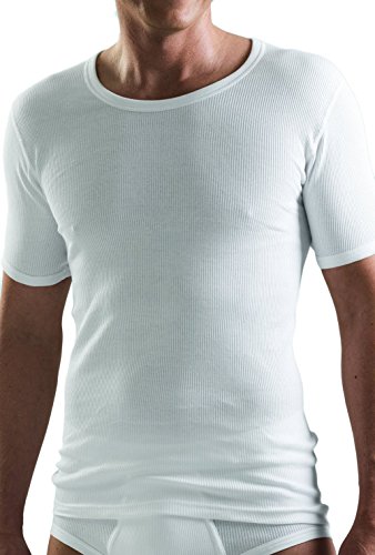 Herren Kurzarmshirt Doppelripp weiﾟ 7 von Ammann