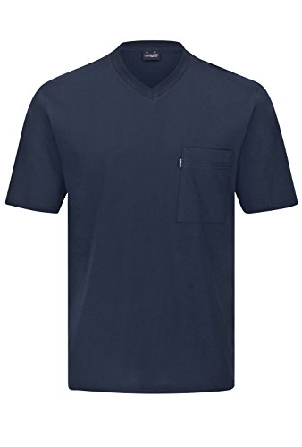 Herren Pyjamashirt kurzarm Dunkelblau XL von Ammann