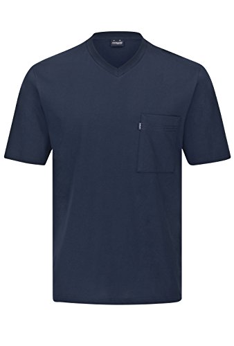 Herren Pyjamashirt kurzarm Dunkelblau XXL von Ammann