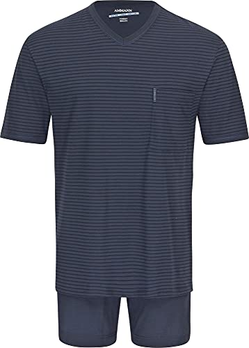 Herren Schlafanzug kurz Extra Light Cotton Blau 54 von Ammann