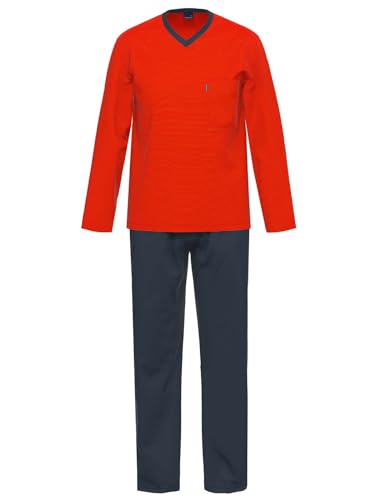 Herren Schlafanzug lang Rot 102 von Ammann