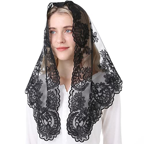 Ammmscaf Damen B81309 Schleier, Schwarz, Length: 47.3" Across by 23.6" Front to Back Ammmscaf Damen B81309 Schleier, Schwarz, Length: 47.3" Across by 23.6" Front to Back von Ammmscaf