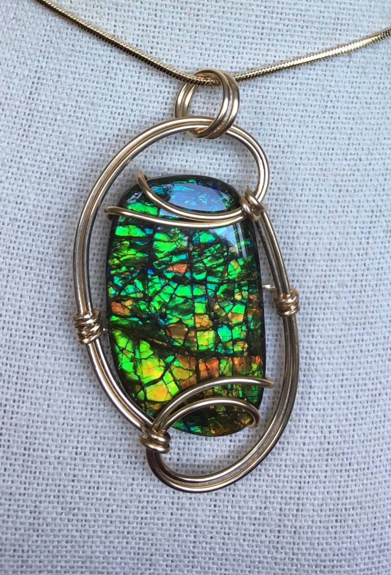 Ammolit Anhänger - Multi-Color Edelstein Ammolit Anhänger - Multi-Color Edelstein von AmmoliteRainbows