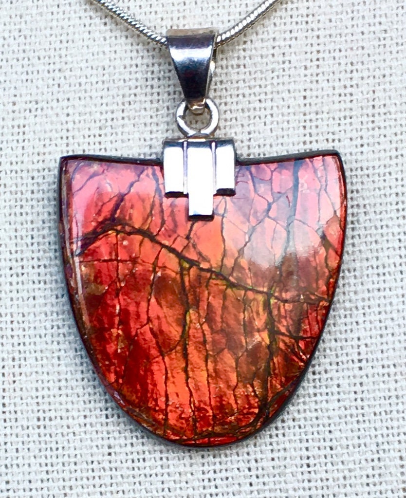 Ammolit Anhänger Roter Farbwechsler - Siehe All Photos von AmmoliteRainbows