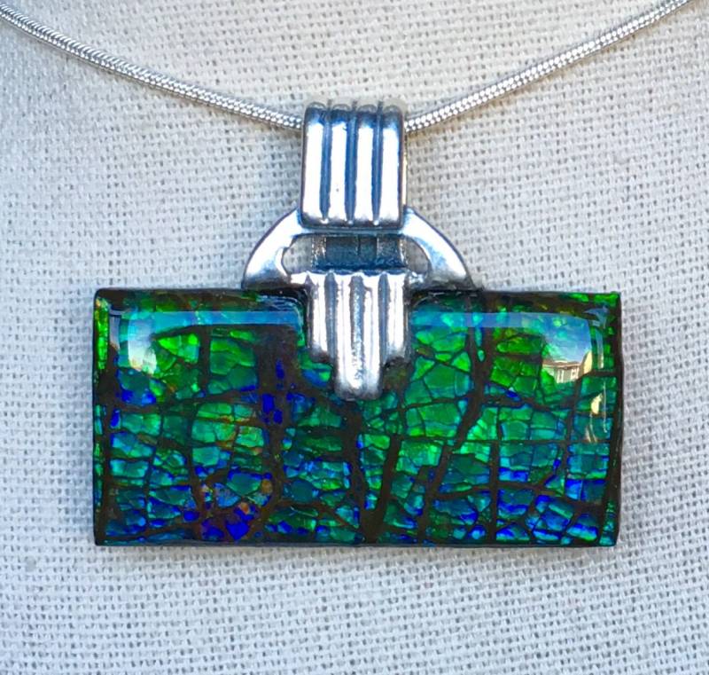 Ammolit Anhänger - Wunderschöne Blautöne Muss Beschreibung Lesen Ammolit Anhänger - Wunderschöne Blautöne Muss Beschreibung Lesen von AmmoliteRainbows