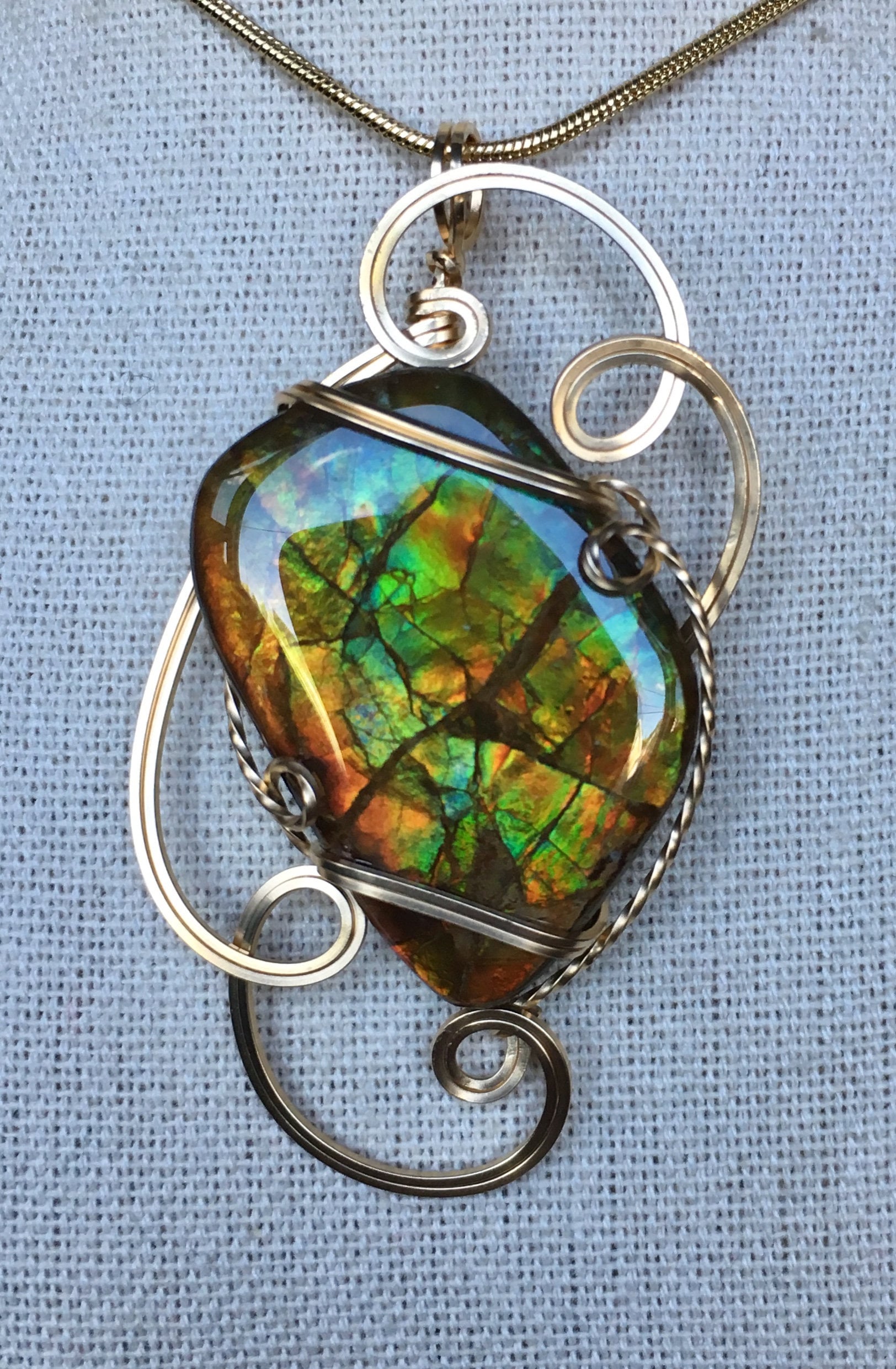 Ammolit Anhänger Ammolit Anhänger von AmmoliteRainbows