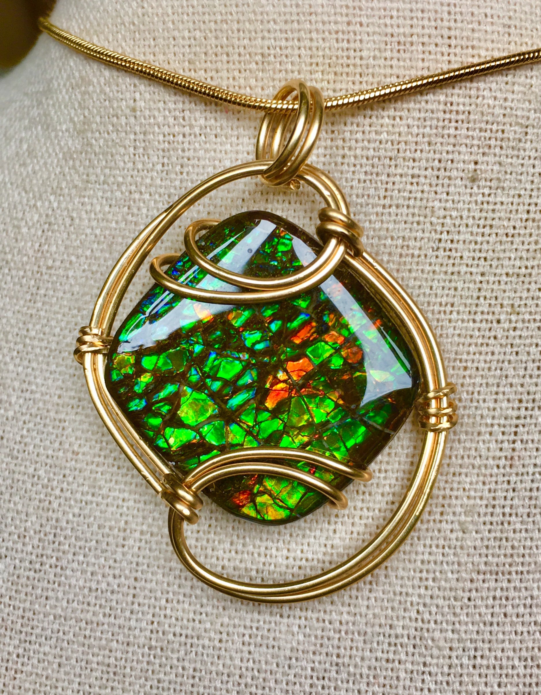 Ammolit Anhänger Ammolit Anhänger von AmmoliteRainbows