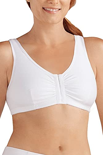 Amoena Damen Frances Front-Closure Leisure Bra BH, Blickdicht, Weiss/opulenter Garten, XX-Large von Amoena