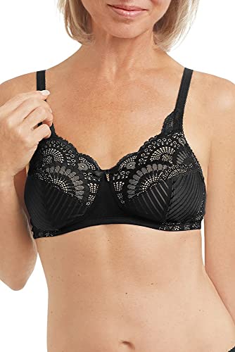 amoena Karolina Soft-BH | Größe: 85C | Farbe: Schwarz/Sand | Feines Material | Streifenoptik | Taschen aus atmungsaktivem Mikrofasermaterial | Vorne Netzmaterial | Verstellbare Träger amoena Karolina Soft-BH | Größe: 85C | Farbe: Schwarz/Sand | Feines Material | Streifenoptik | Taschen aus atmungsaktivem Mikrofasermaterial | Vorne Netzmaterial | Verstellbare Träger von Amoena