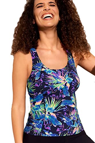 amoena Lagos Prothesen Tankini mit Prothesentaschen | UV-Schutz und Shaping Effekt | Größe: 46 | Enganliegender Schnitt und Einsatz | Hoher Halsausschnitt | Stützendes Bustier von Amoena