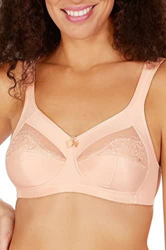 amoena Soft-BH Isadora Stütz-BH| Größe: 95C | Farbe: Blush | Auch für größere Brüste | Mit dekorativem Stickeinsatz | Drei-geteiltes Cup | Weiche BH-Taschen | Verstellbare Träger von Amoena