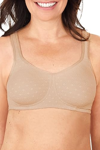 amoena Tiana Soft-BH Prothesen BH bügellos | Größe: 75AA | Farbe: Sand | Vorgerformte Taschen aus atmungsaktivem Material | Weich gepolsterte Voderträger | Verstellbare Rückteilträger von Amoena