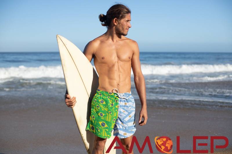 Double/Combo Flag Swim Surf Shorts - Customisable | Select Any 2 Countries Of Your Choice von Amolep