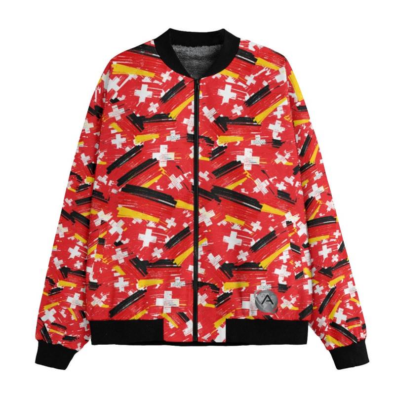 Double/Combo Mixed Flag Unisex Bomber Jacket - Customizable | Select Any 2 Countries Of Your Choice von Amolep