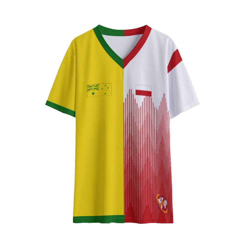 Half Australia & Poland Amolep Multinational Football /Soccer Jersey von Amolep