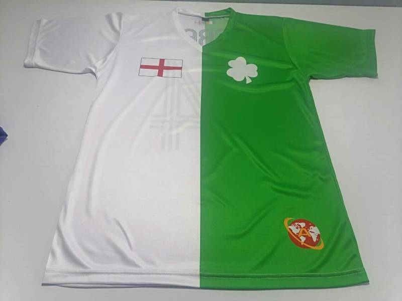 Half England & Ireland Amolep Multinational Binational Football /Soccer Jersey von Amolep