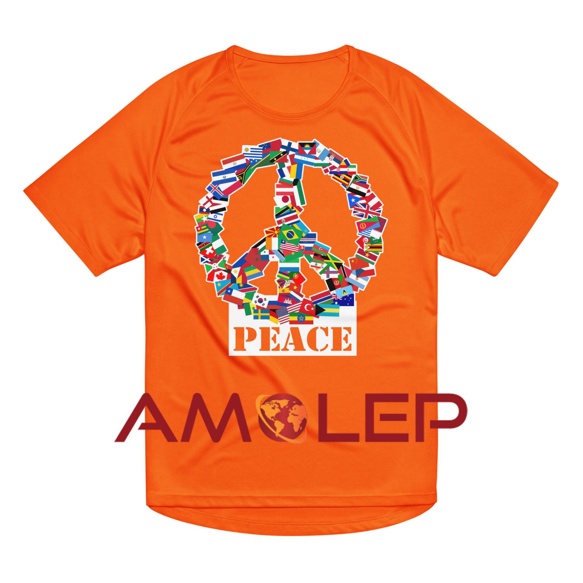 Love & Peace World Flag Unisex Soccer Jersey Love & Peace World Flag Unisex Soccer Jersey von Amolep