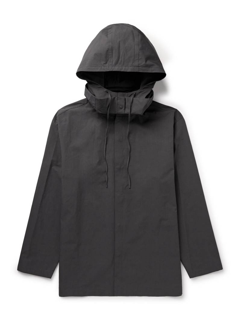 Amomento - Hooded Poplin Jacket - Men - Gray - M von Amomento